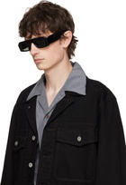 Jil Sander Black Oliver Peoples 'Edition 4' Sculptural Sunglasses