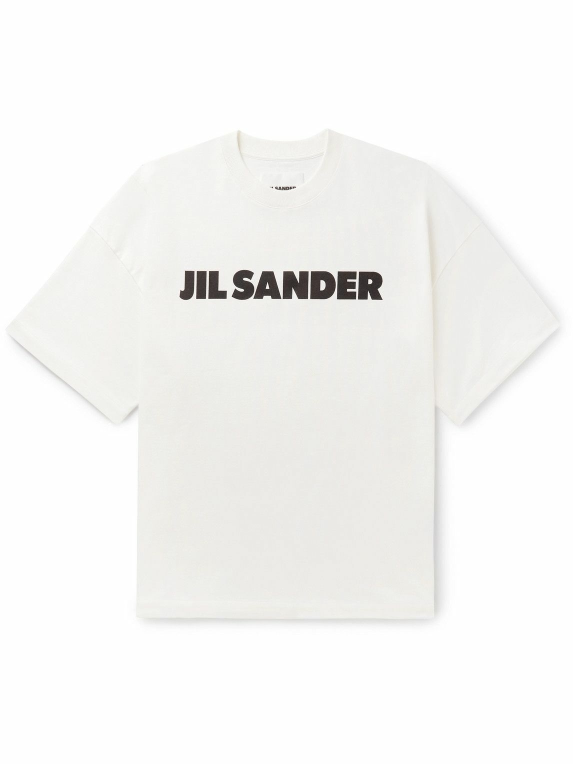 Jil Sander - Logo-Print Cotton-Jersey T-Shirt - White Jil Sander