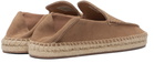 BOSS Beige Jute Midsole Suede Espadrilles