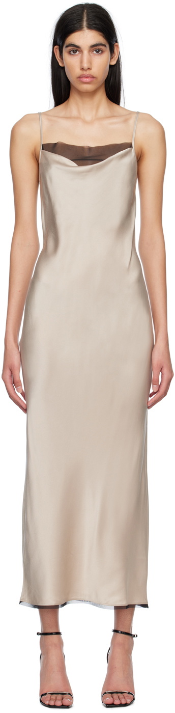 BEC + BRIDGE Beige Helena Strappy Midi Dress BEC + BRIDGE