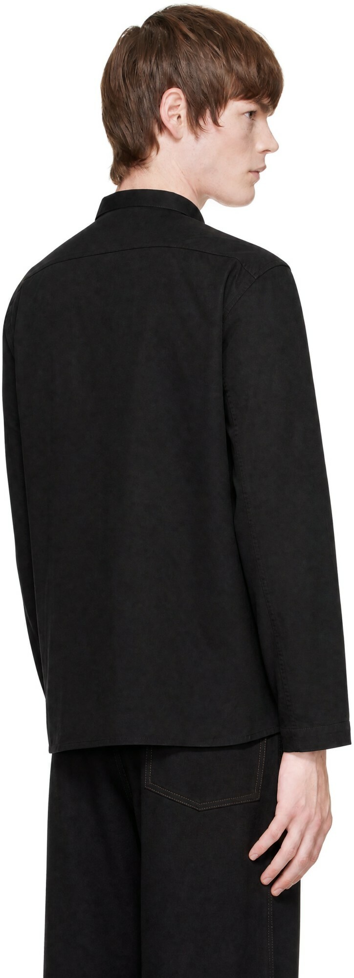 LEMAIRE Black V-Neck Top
