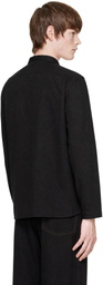 LEMAIRE Black V-Neck Top