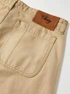 CHERRY LA - Slim-Fit Straight-Leg Cotton-Canvas Trousers - Neutrals