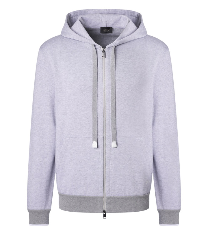Photo: Brioni Cotton-blend zip-up hoodie