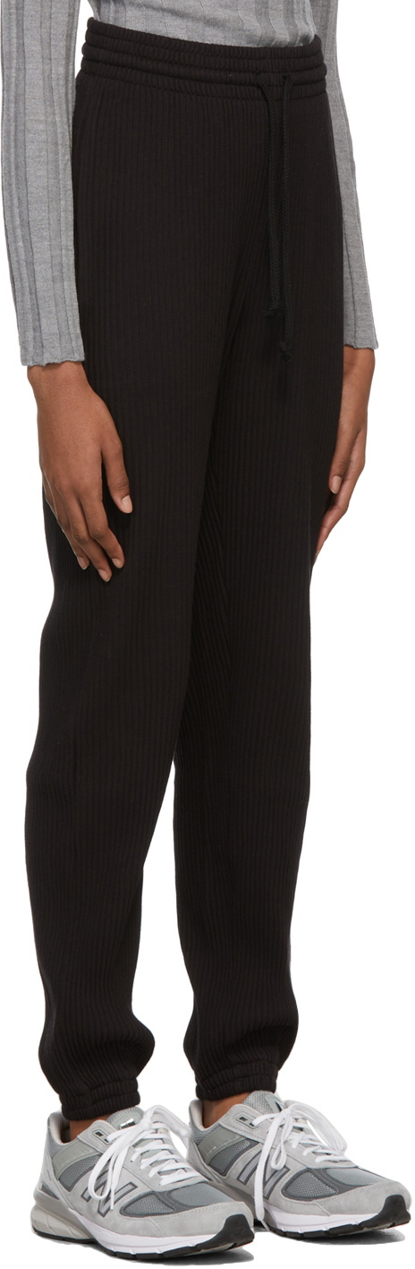 Baserange Black Rib Lounge Pants Baserange