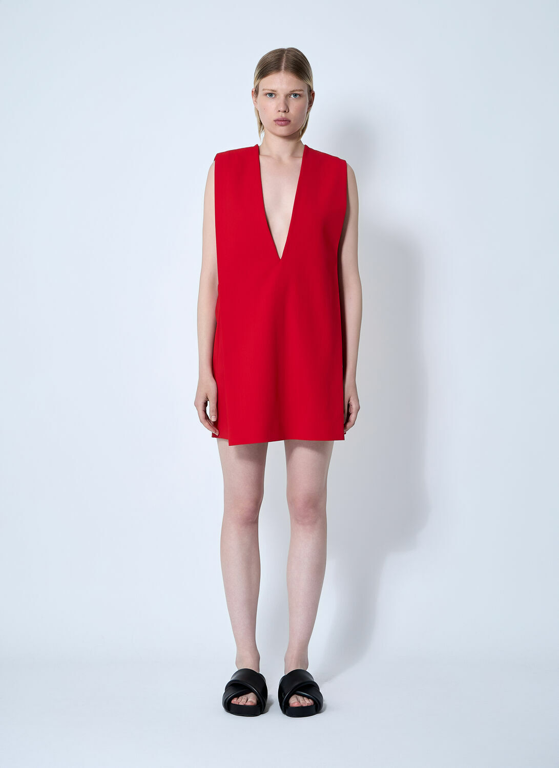 Sportmax Plunge Mini Dress With Belt