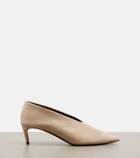 Khaite Miriam leather pumps