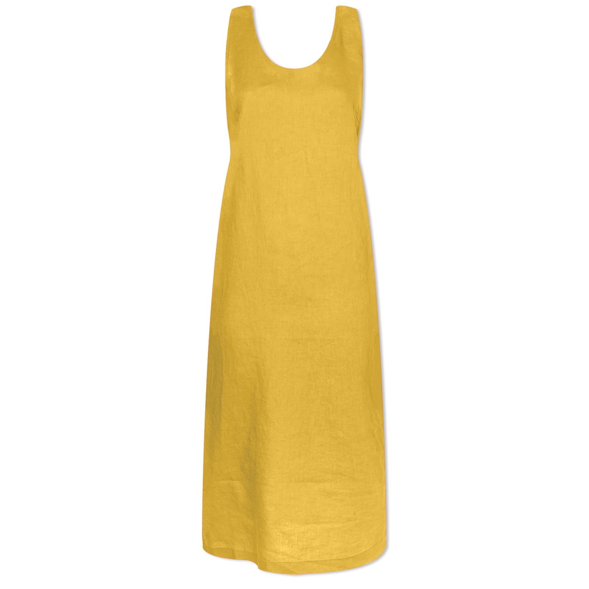 L.F. Markey Women's Basic Linen Shift Dress in Ochre L.F. Markey