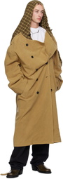 Y/Project Beige Insert Hood Trench Coat