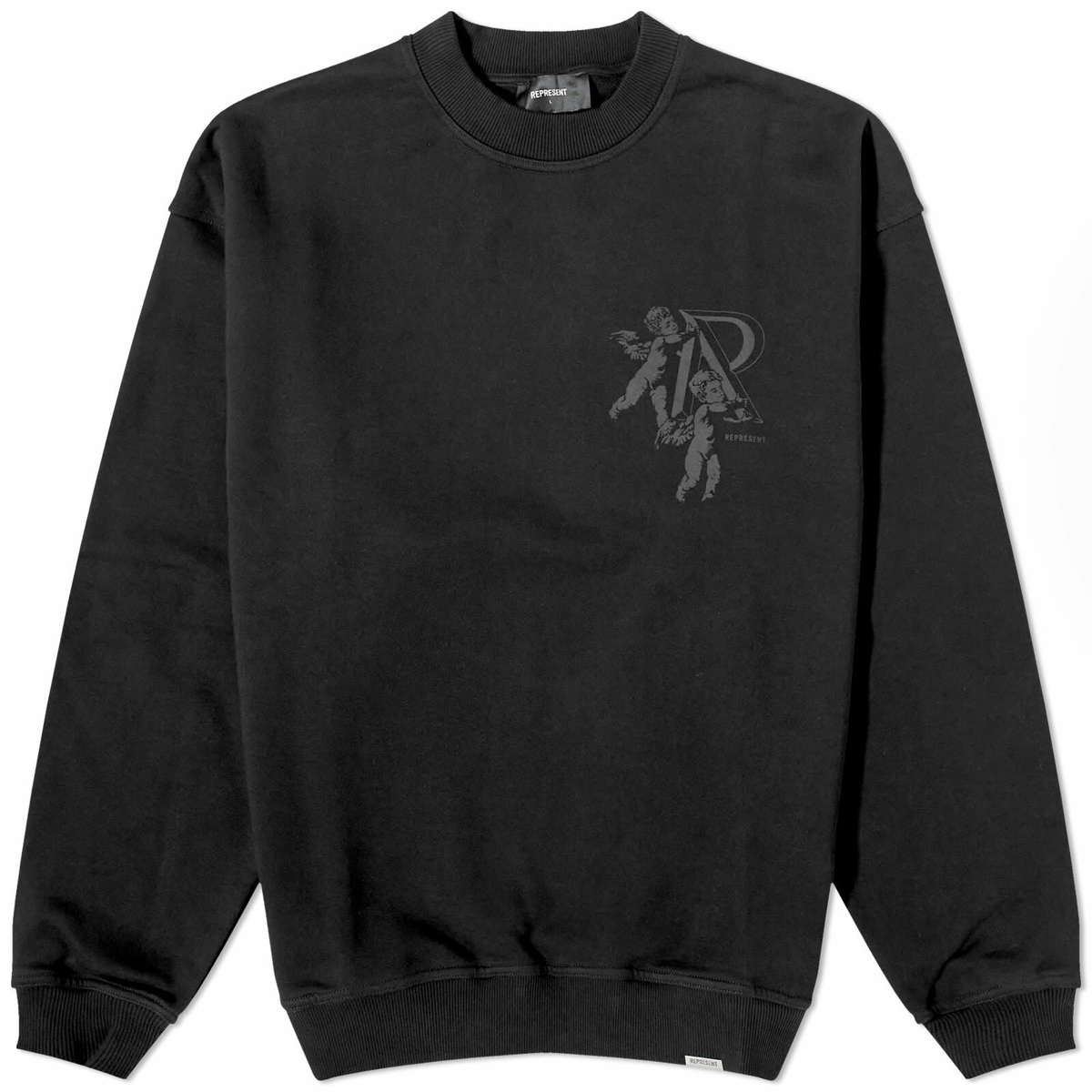 Represent Men's Cherub Initial Sweat in Black Represent