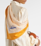 Valentino Polka-dot silk twill scarf
