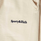Sporty & Rich Serif Logo Sweatpants in Cream/Navy