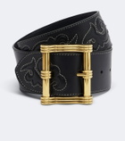 Etro Embroidered leather belt