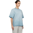 Stone Island Blue 2100002 Combed Organic Cotton Jersey 'Erosion' T-shirt