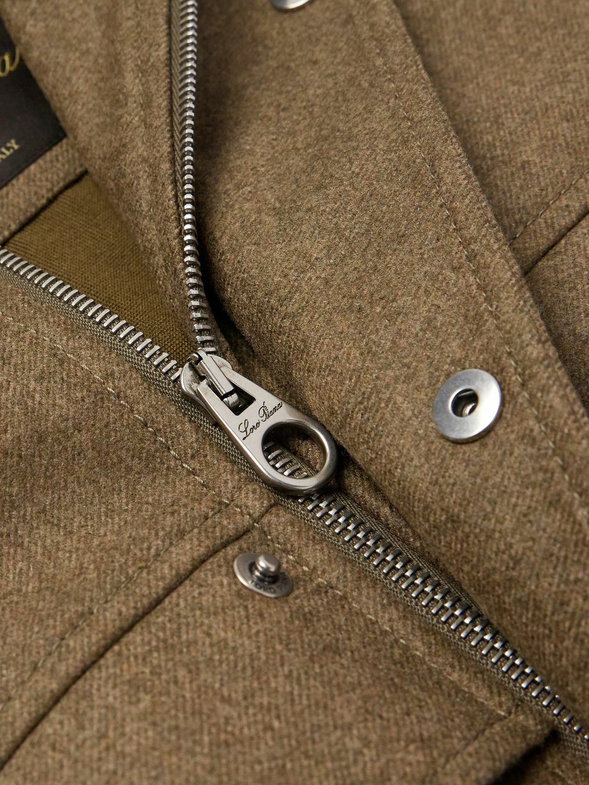 Loro Piana - Tristar Wool and Cashmere-Blend Flannel Bomber Jacket