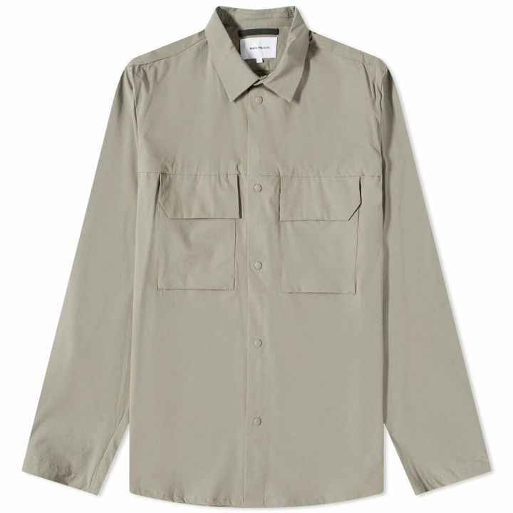 Photo: Norse Projects Men's Jens Travel Light Overshirt in Concrete Grey