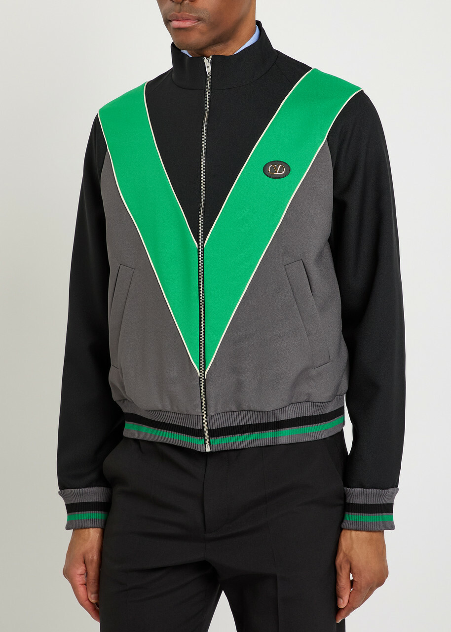 Valentino Garavani Colour-blocked Twill Track Jacket Multicoloured 1