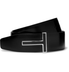 TOM FORD - 4cm Black Leather Belt - Black