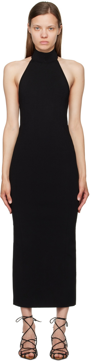 KHAITE Black 'The Suzanne' Midi Dress Khaite