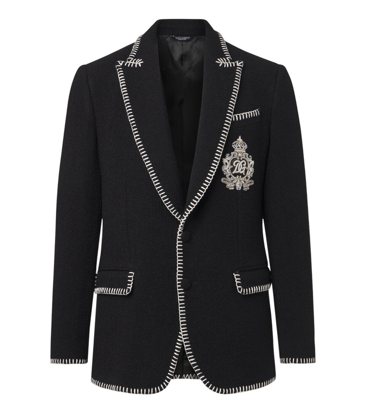 Photo: Dolce&Gabbana DG embellished wool-blend tweed blazer