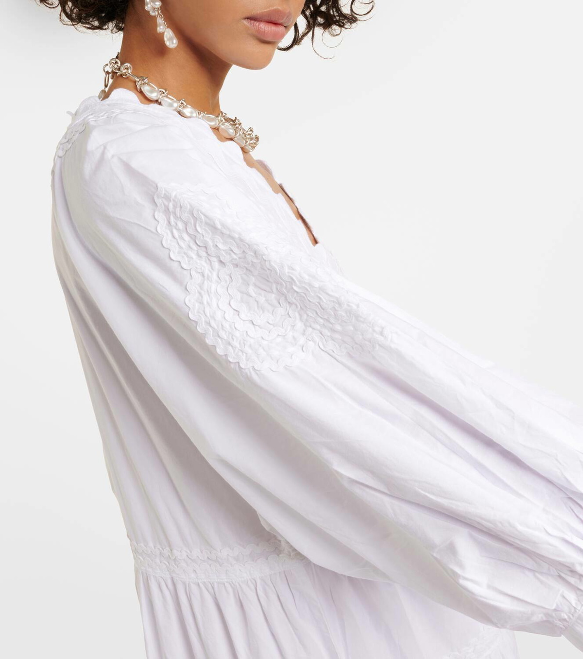 Juliet Dunn Embroidered cotton poplin maxi dress Juliet Dunn Juliet Dunn Embroidered cotton poplin maxi dress Juliet Dunn