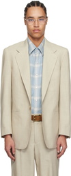 Carter Young Beige Single Breasted Blazer
