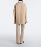 Eleventy Wool and cashmere wide-leg pants