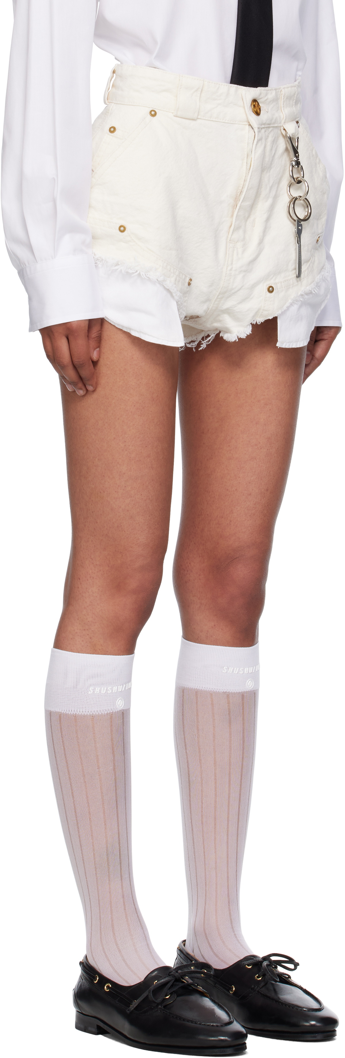 WILLY CHAVARRIA Off-White Stockton Poom Poom Shorts
