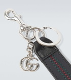 Gucci Double G leather keychain