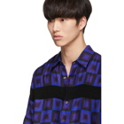 Dries Van Noten Blue Verner Panton Edition Beaded Clasen Shirt