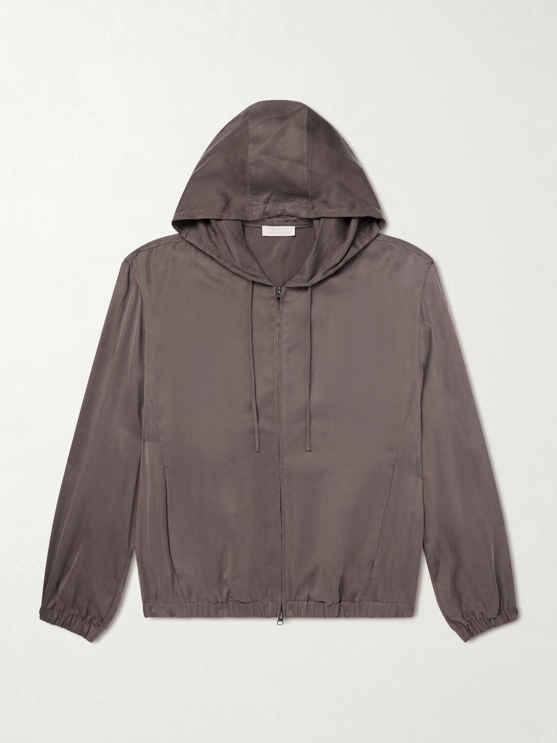 Amomento - Satin Hooded Jacket - Brown