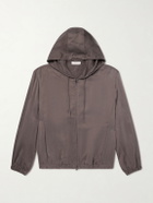 Amomento - Satin Hooded Jacket - Brown