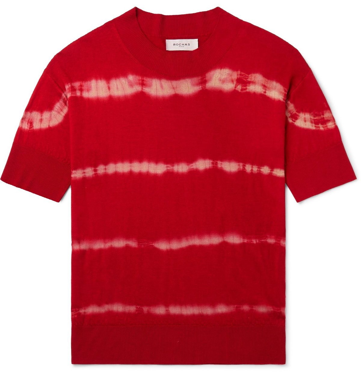 Rochas - Slim-Fit Tie-Dyed Cashmere and Silk-Blend T-Shirt - Red