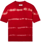 Rochas - Slim-Fit Tie-Dyed Cashmere and Silk-Blend T-Shirt - Red