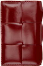 Bottega Veneta Red Flap Card Holder