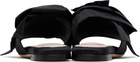 Simone Rocha Black Pressed Rosette Slides