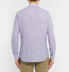 Boglioli - Slim-Fit Striped End-on-End Cotton Shirt - Blue