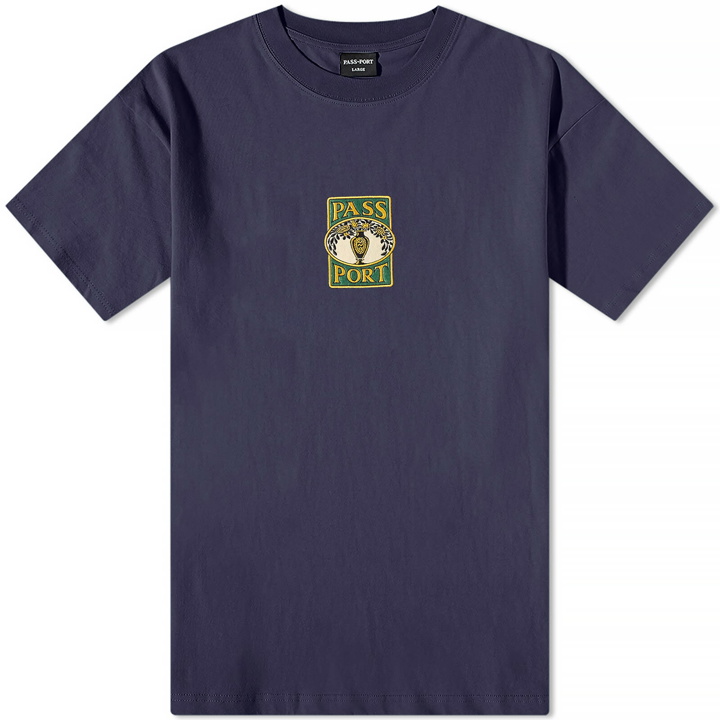 Photo: Pass~Port Men's Vase Embroidery T-Shirt in Navy