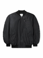 Marant - Bakya Padded Logo-Embroidered Cotton-Blend Shell Bomber Jacket - Black