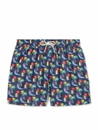 Rubinacci - Straight-Leg Mid-Length Printed Swim Shorts - Blue