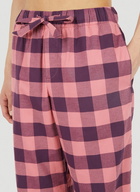 Gingham Drawstring Pyjama Pants in Pink