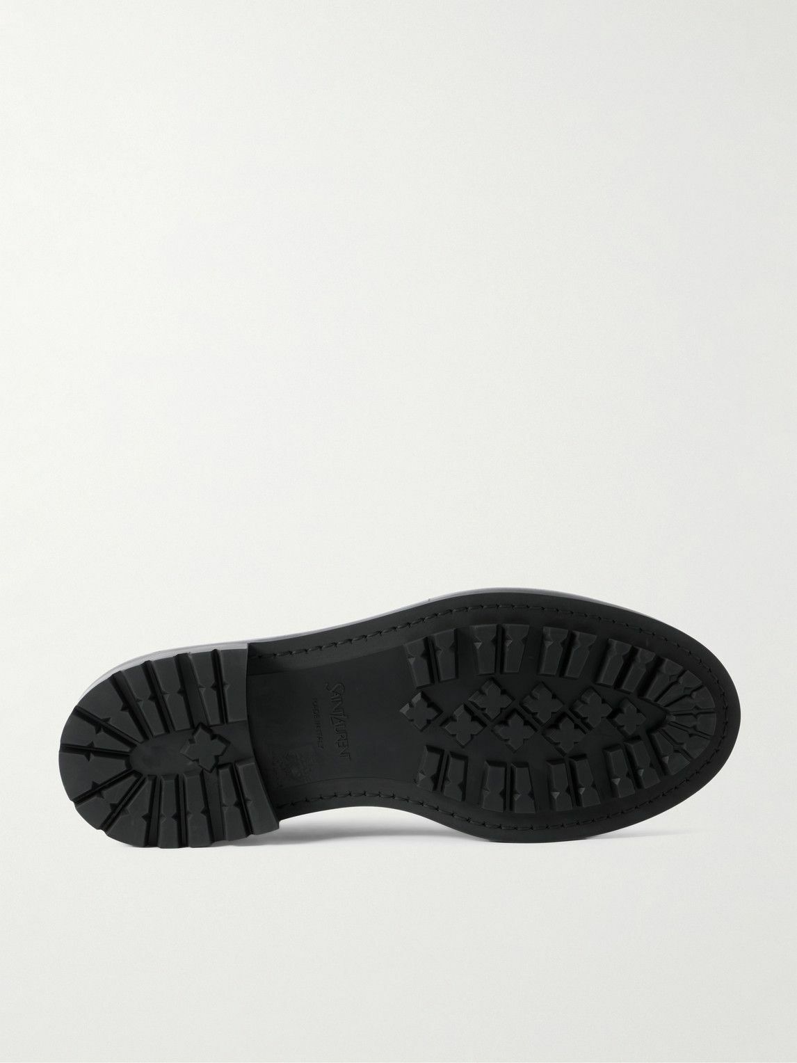 SAINT LAURENT - Lino Leather Derby Shoes - Black