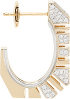 Rainbow K Gold & White Gold Bold Nano Pavé Single Earring