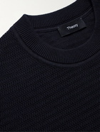 Theory - Riland Ribbed Cotton-Blend Sweater - Blue