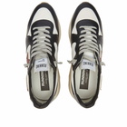 Golden Goose Men's Running Sole Sneakers in White/Black/Red/Silver