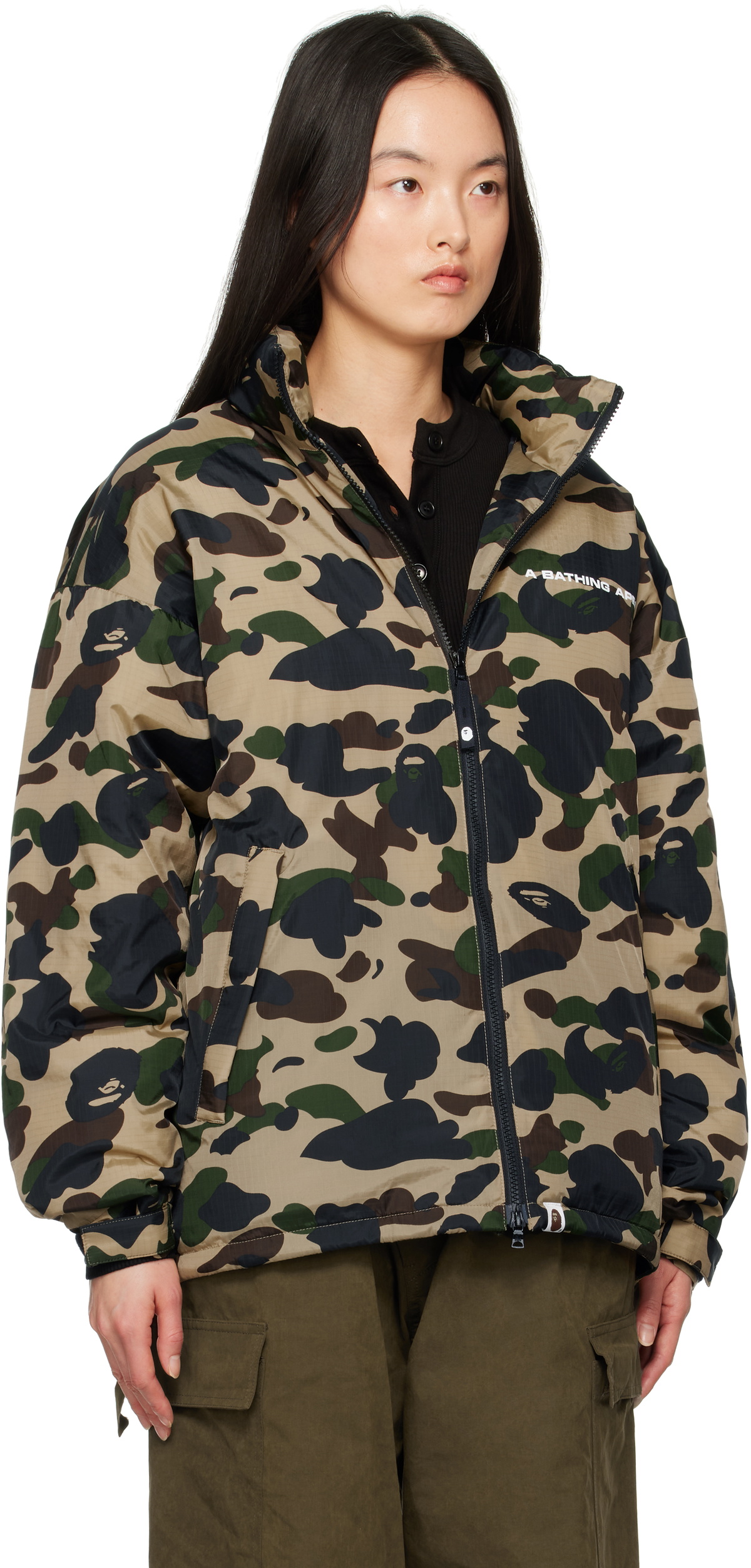 BAPE Khaki 1st Camo Down Jacket