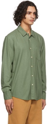 Our Legacy Green Silk Noil Classic Shirt