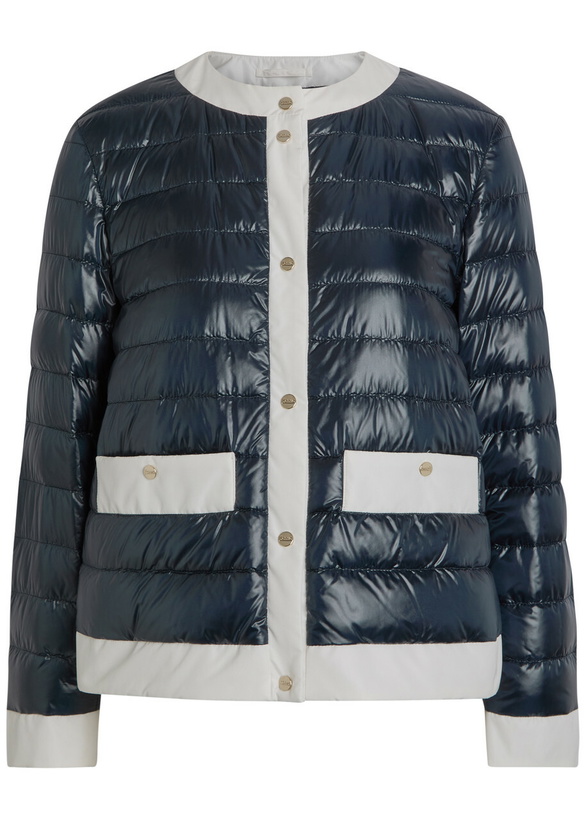 Photo: Herno Contrasting Padded Glossed Shell Jacket Blue