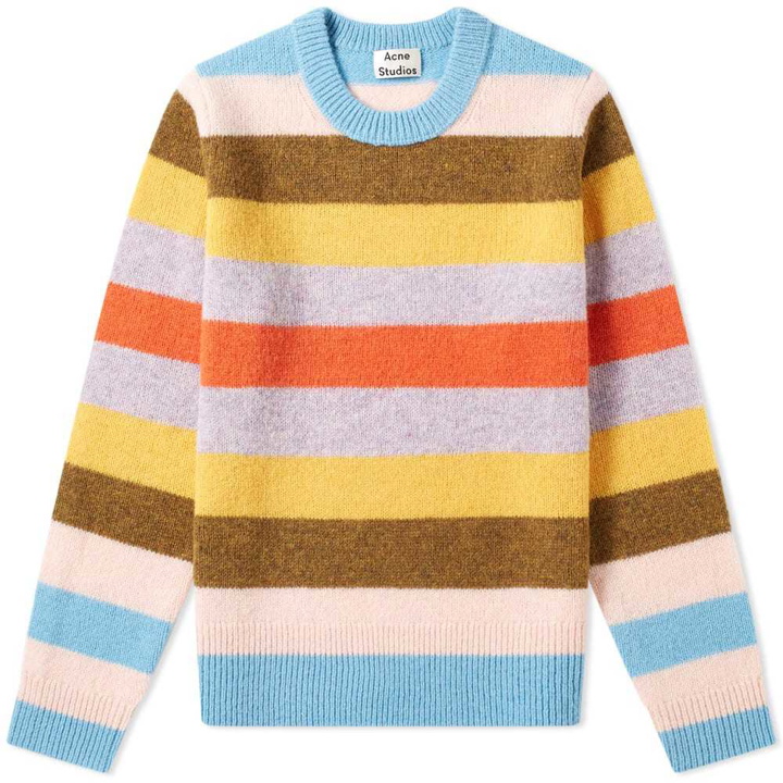 Photo: Acne Studios Kai Block Stripe Shetland Crew Knit