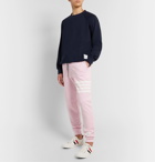 Thom Browne - Tapered Striped Loopback Cotton-Jersey Sweatpants - Pink
